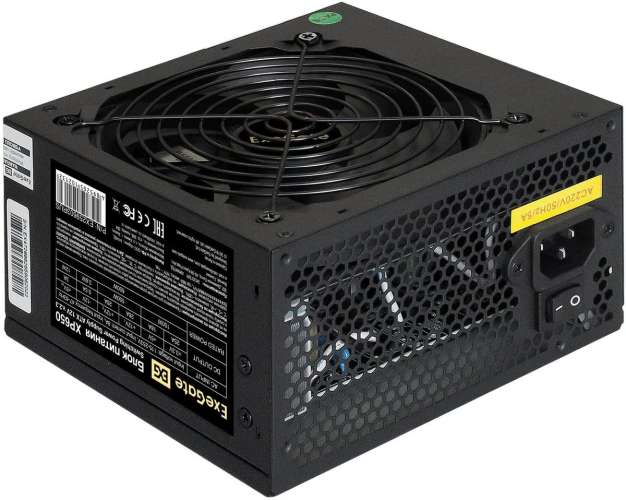 Блок питания EXEGATE XP650,  650Вт,  120мм,  черный [ex259603rus-s]